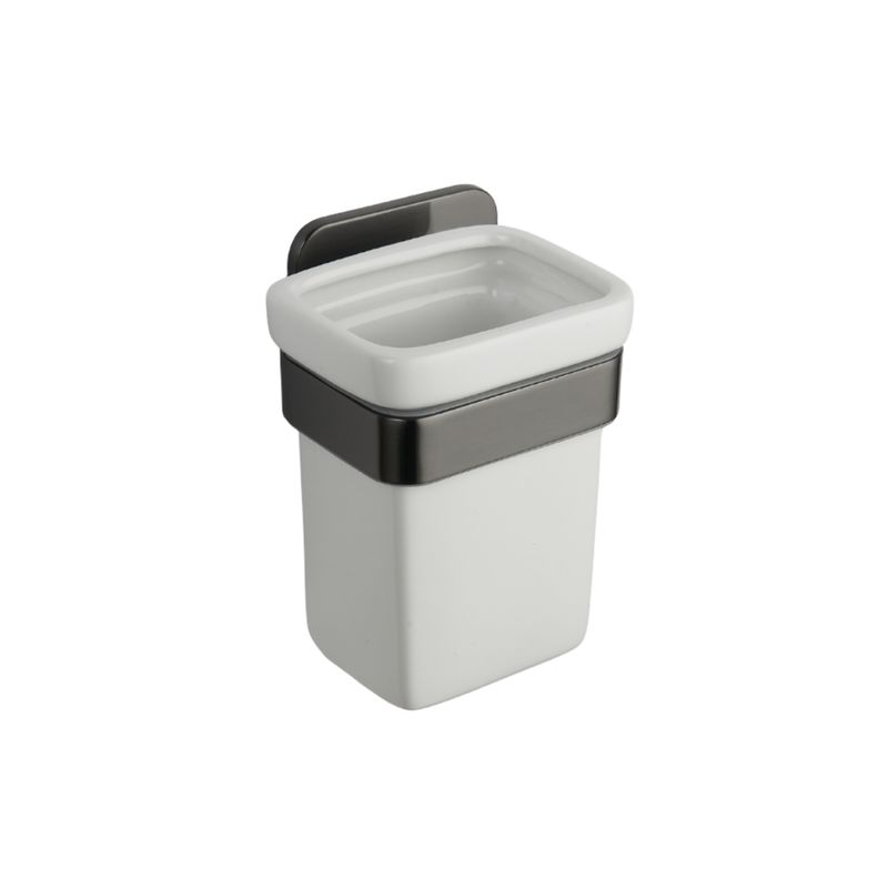 Eclipse Gun Metal Toothbrush Tumbler Holder