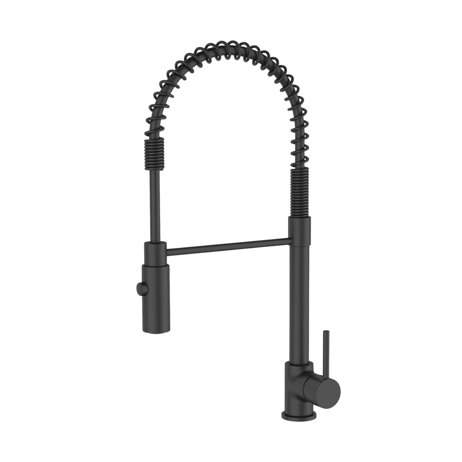 Lever Spring Type Kitchen Mixer - Black