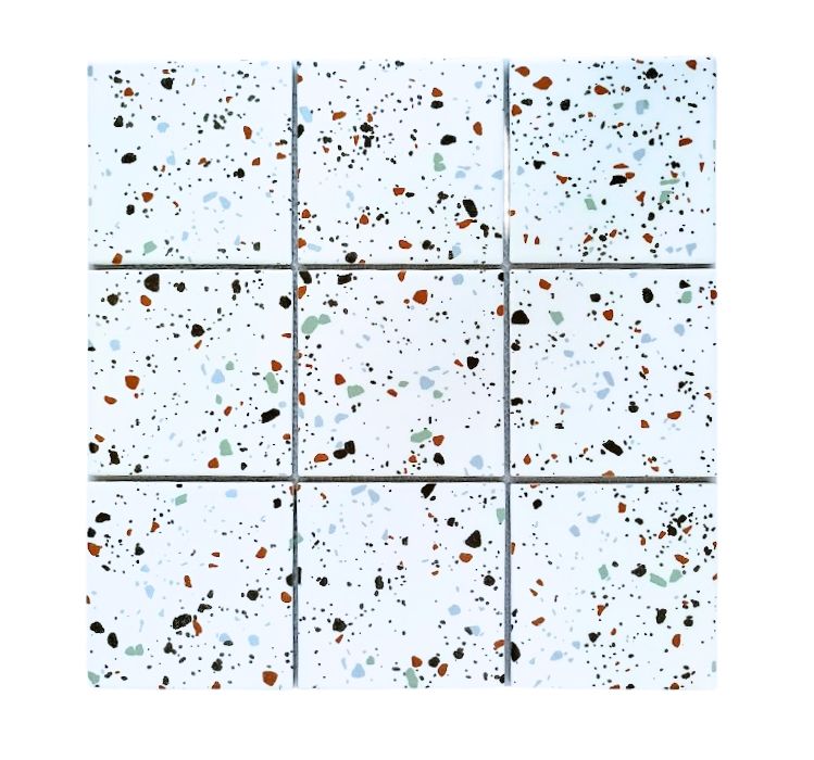 Mosaic White Terazzo - 97mm (Per Sheet)