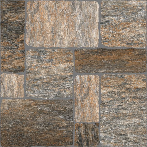 500 x 500mm Ceramic Tiles 1.7m² - Leswika Cobble Mix