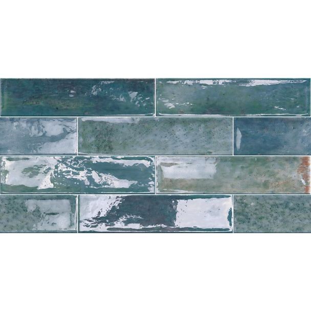 300 x 600mm Ceramic Art Tiles 0.9m² - Classic Aqua