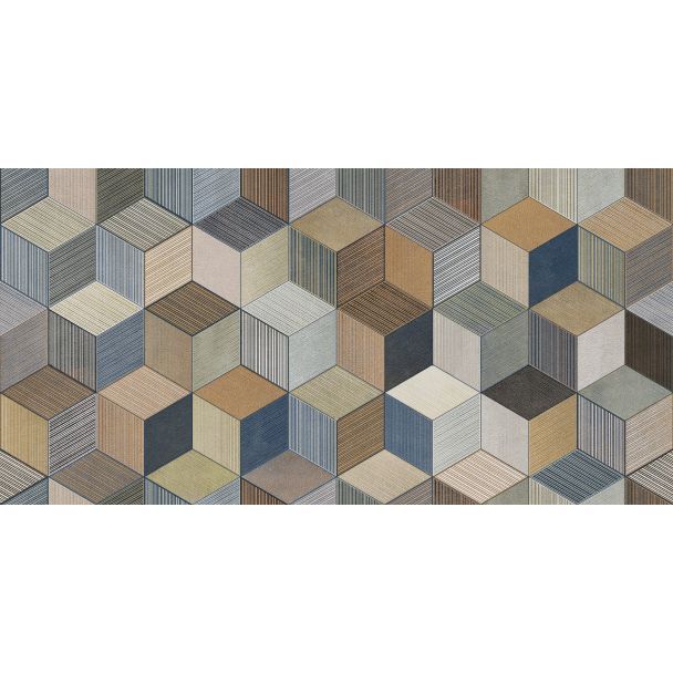 300 x 600mm Ceramic Art Tiles 0.9m² - Cubix