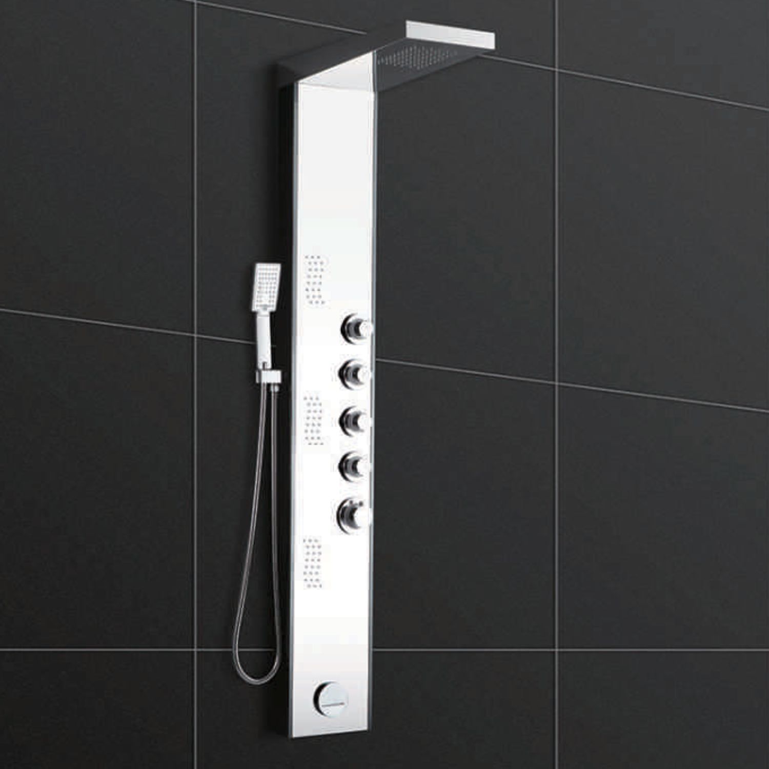 Shower Panel Shiny + Black