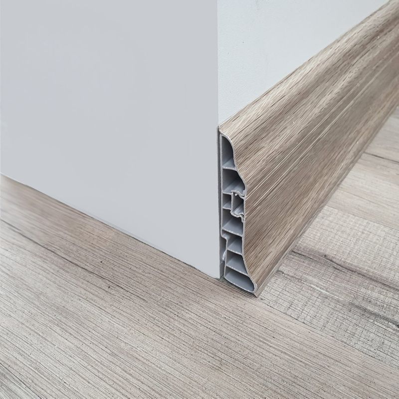 PVC Skirting 95x24mm Ash Grey