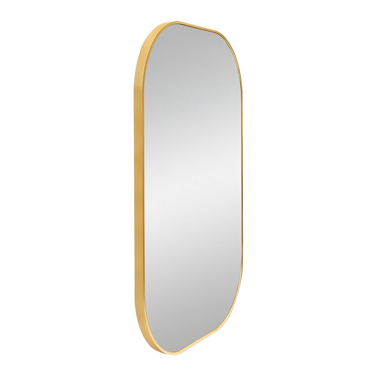 Gold Curved Rectangle Mirror