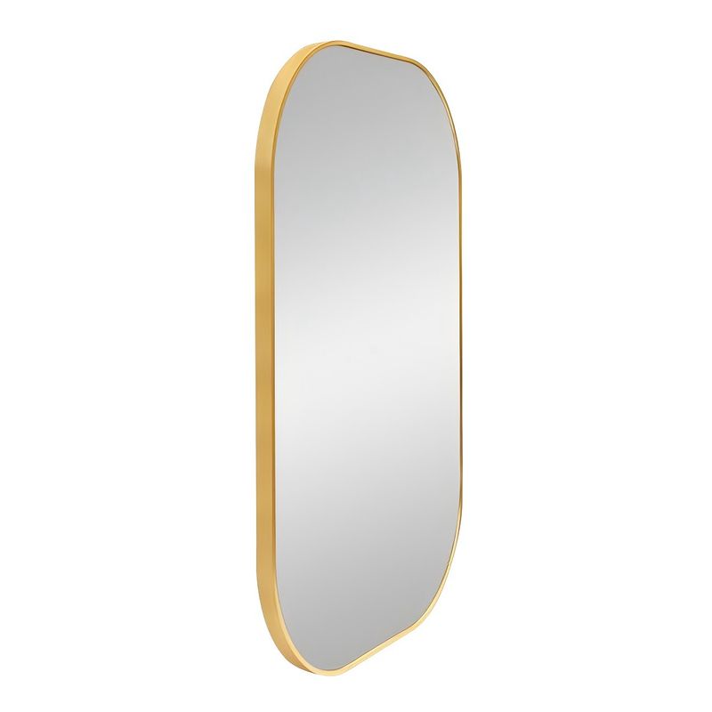 Gold Curved Rectangle Mirror
