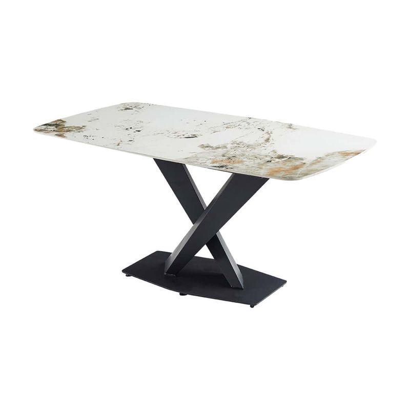 Dining Table - Black + Marble
