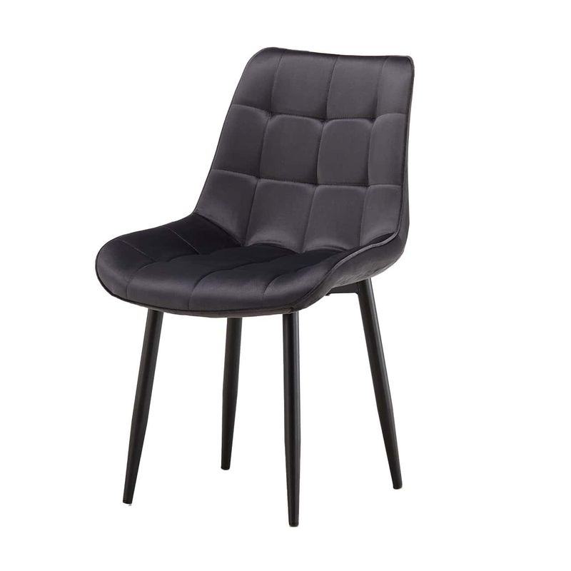 Dining Chair - Grey Velvet