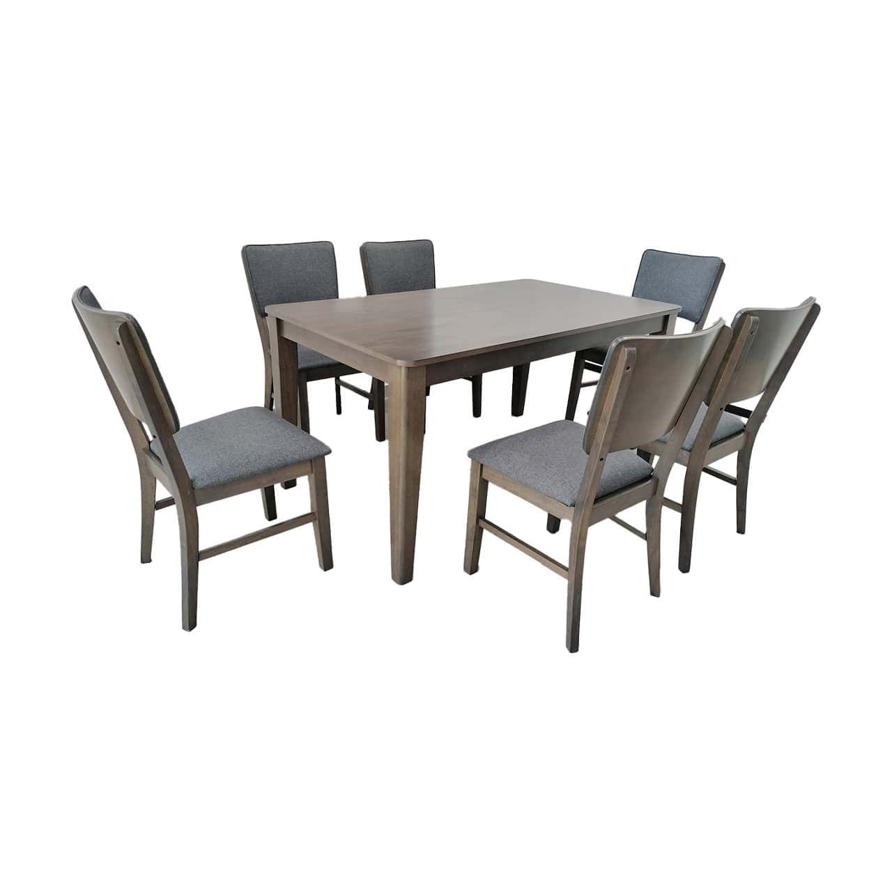 Dining Set 1 + 6 Grey Antique