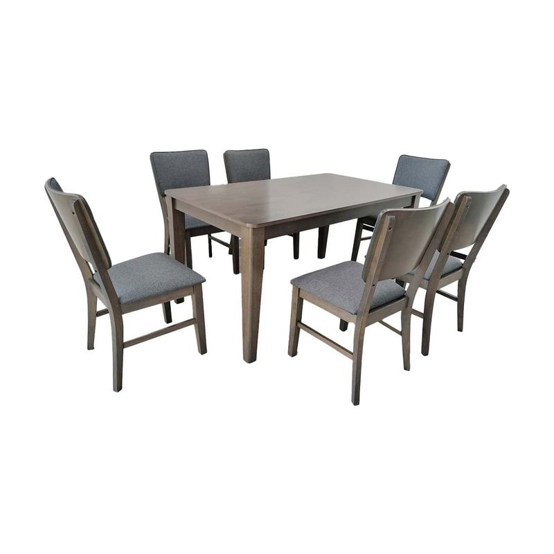 Dining Set 1 + 6 Grey Antique