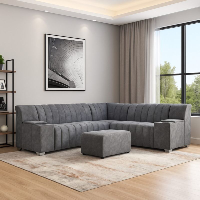 Corner Lounge Set Roma 2 Piece + Ottoman
