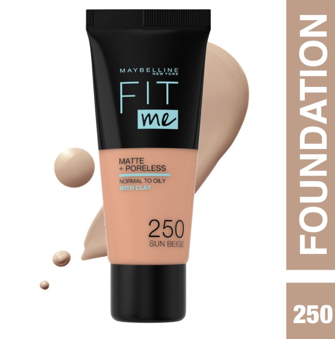 Maybelline - Fit Me Matte + Poreless Liquid Foundation | 250 Sun Beige