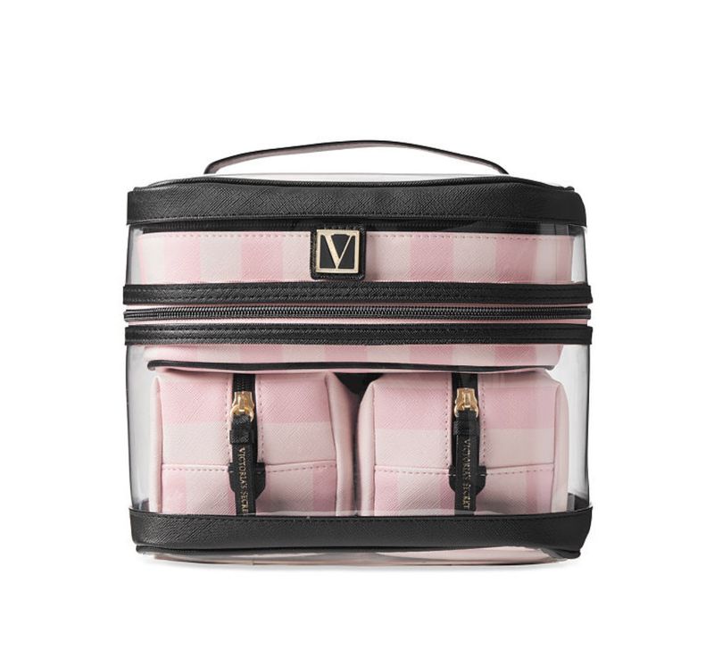 Victoria’s Secret - 4-Piece Makeup Bag | Iconic Stripe