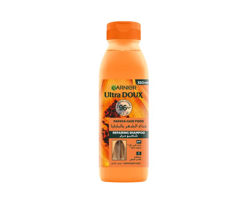 Garnier Ultra Doux - Repairing Papaya Hair Food Shampoo for Damaged Hair 350 mL