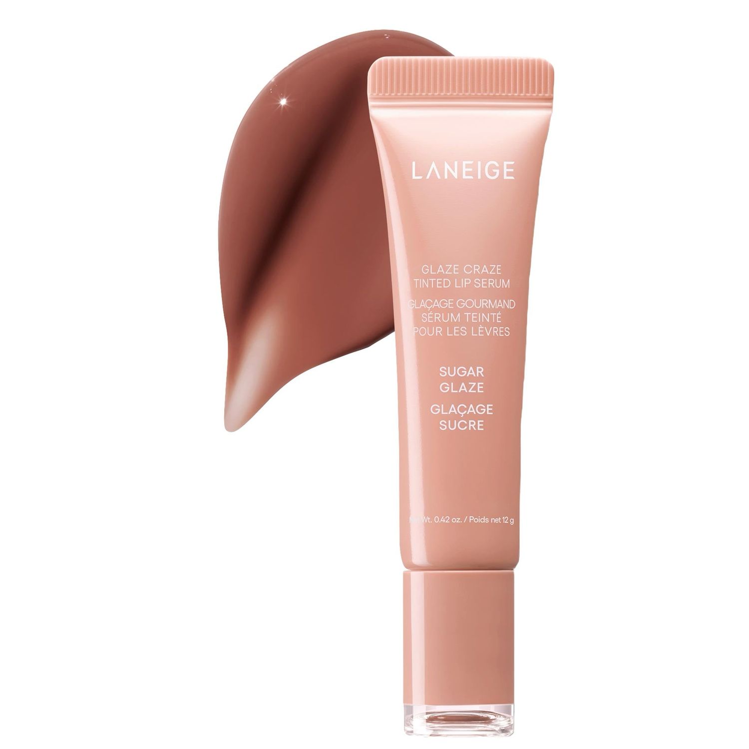 LANEIGE - Glaze Craze Tinted Polypeptide Lip Serum | Sugar Glaze - Nude Beige