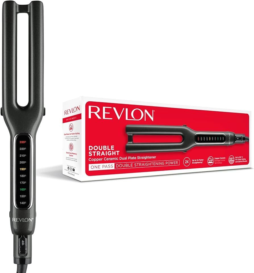 REVLON - Double Straight Dual Plate Straightener | Copper Ceramic Plates