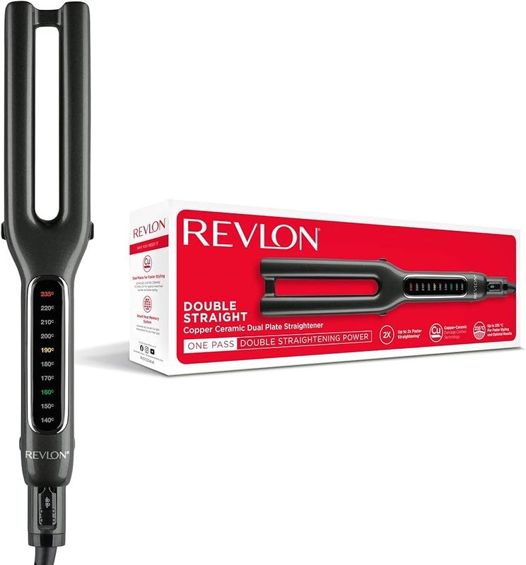 REVLON - Double Straight Dual Plate Straightener | Copper Ceramic Plates