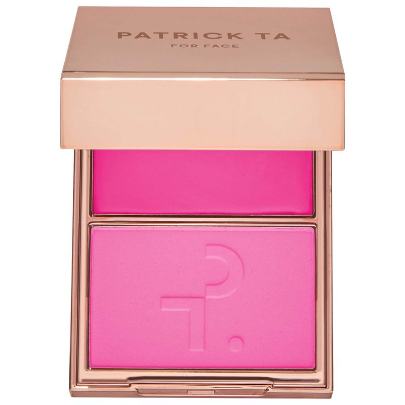 Patrick Ta - Major Headlines - Double-Take Creme &amp; Powder Blush Duo | She&#39;s Giving (vibrant blue pink)