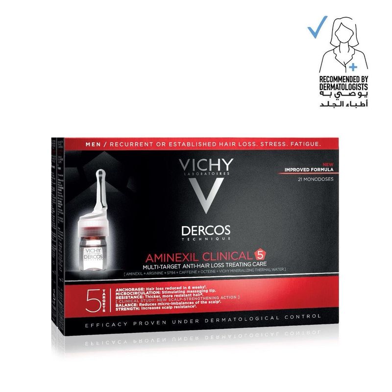 VICHY - Dercos Aminexil Clinical 5 Men - 21 Monodoses