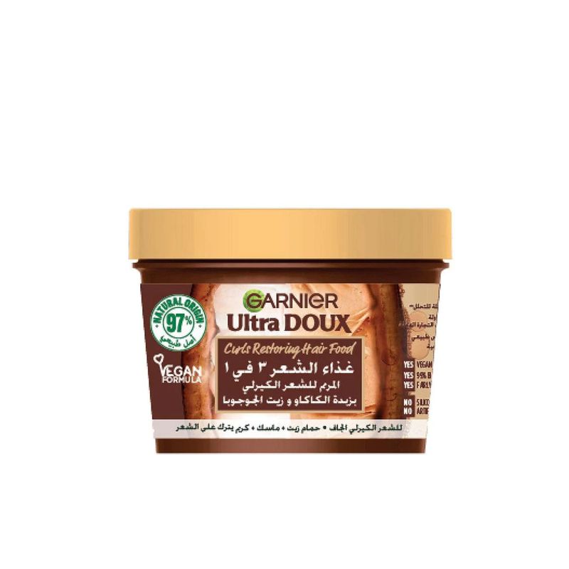 Garnier Ultra Doux - Cocoa Hairfood Mask Jar Hair Nourishment for Normal Hair 390 mL