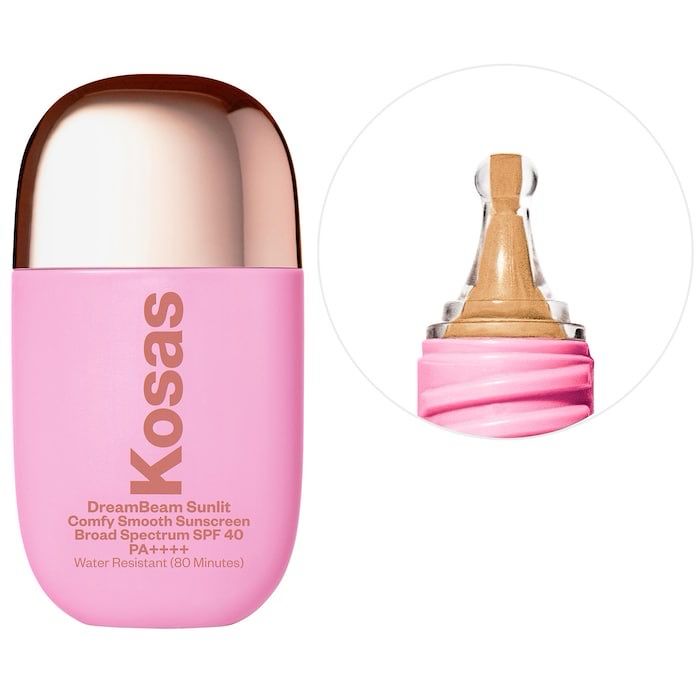 Kosas - DreamBeam Silicone-Free Mineral Sunscreen SPF 40 with Ceramides and Peptides | DreamBeam Sunlit - 40 mL