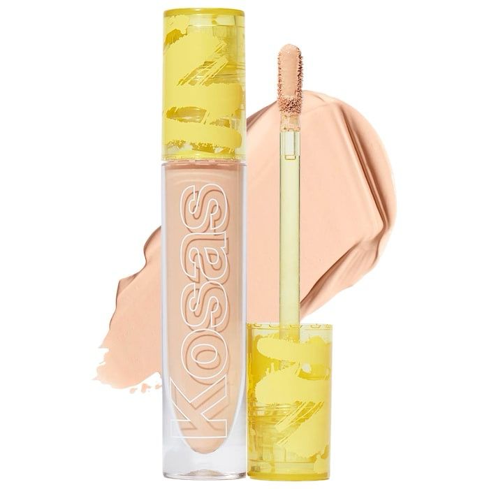 Kosas - Revealer Super Creamy + Brightening Concealer with Caffeine and Hyaluronic Acid | Tone 3.8 N - light medium with neutral peach undertones