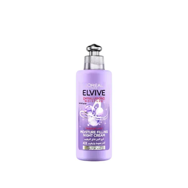 L&#39;ORÉAL PARIS ELVIVE - Hyaluron Moisture Filling Night Cream For Dehydrated Hair For 4x More Hydrated Hair 200 mL