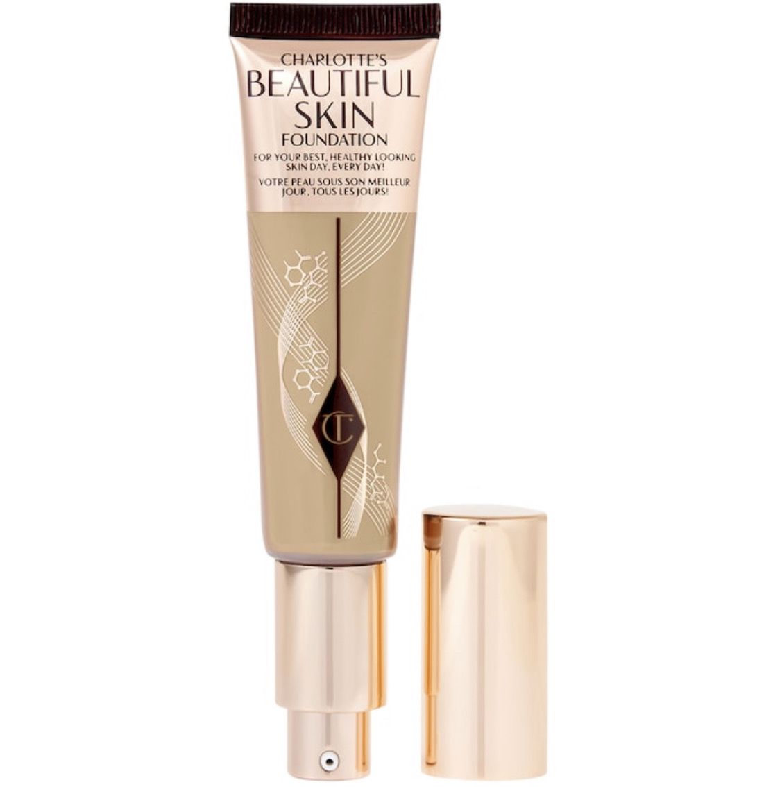 Charlotte Tilbury - Beautiful Skin Medium Coverage Liquid Foundation with Hyaluronic Acid | 5 Neutral - fair medium with neutral undertones