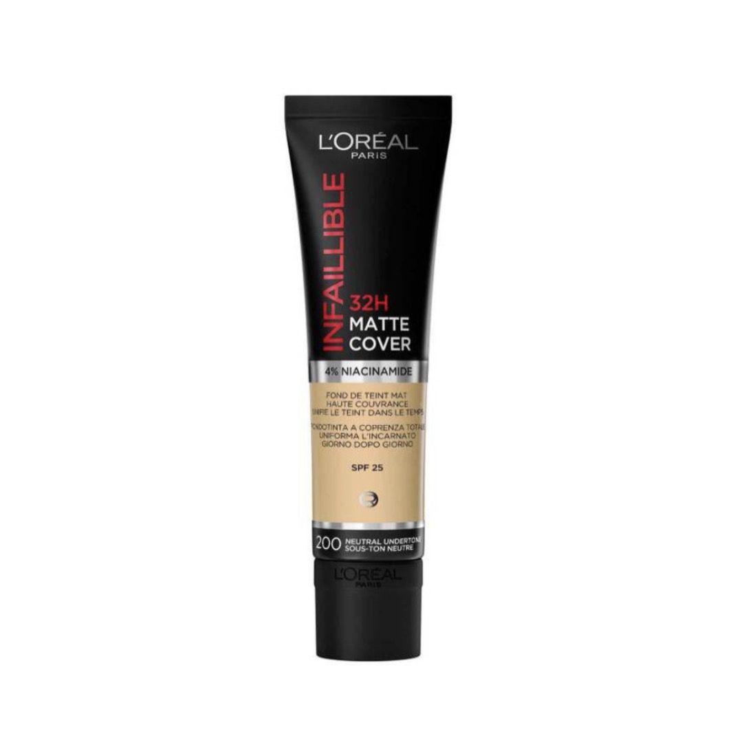 L&#39;ORÉAL PARIS - Infaillible 32H Matte Cover Foundation | 200 Neutral Undertone