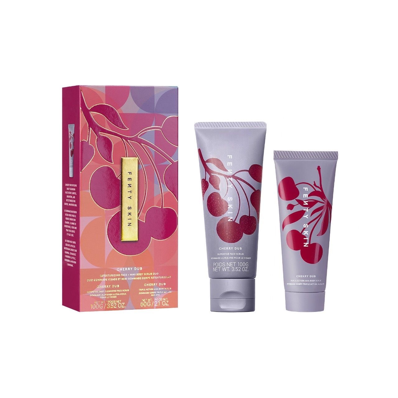 Fenty Skin - Cherry Dub Retexturizing Face + Body Scrub Duo
