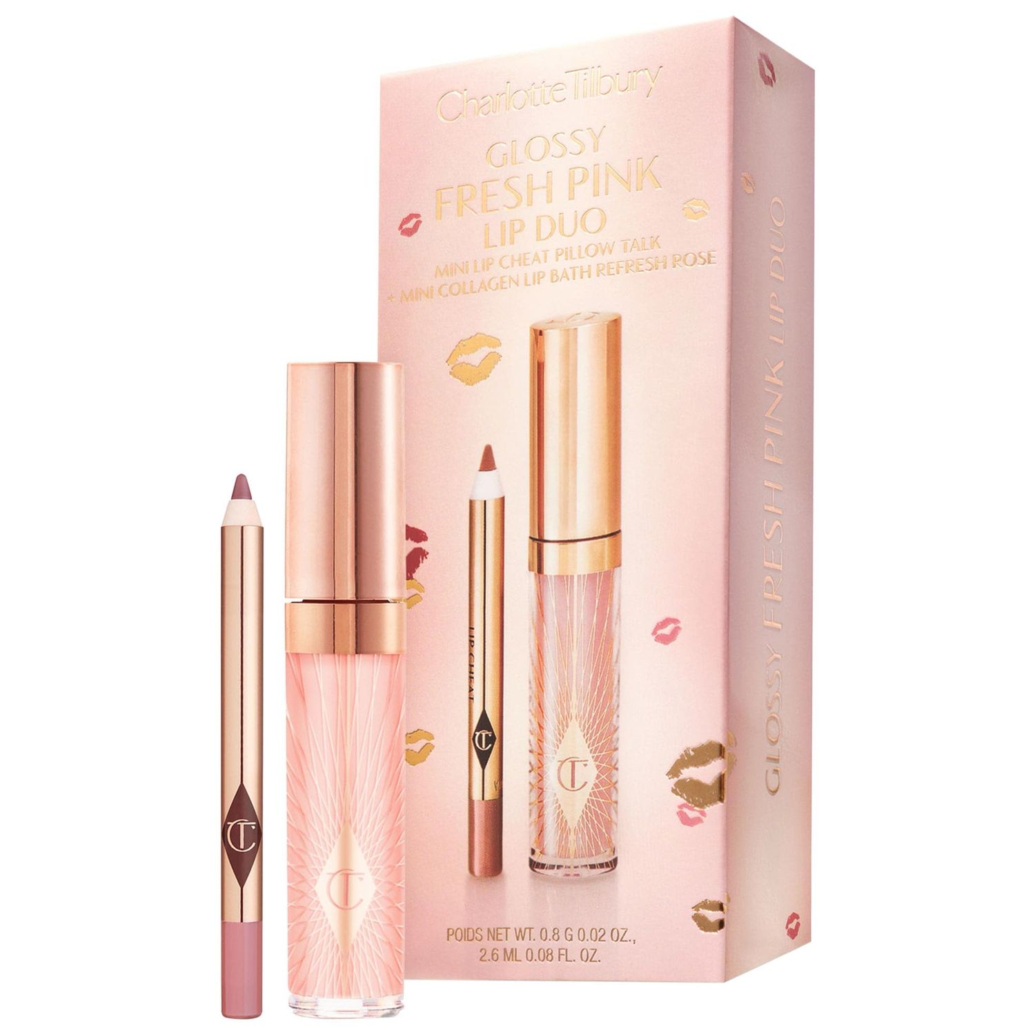 Charlotte Tilbury - Mini Glossy Pink Lip Gloss + Lip Liner Set | Fresh Pink