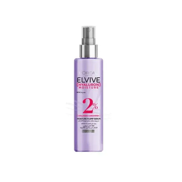 L&#39;ORÉAL PARIS ELVIVE - Hyaluron Plump 2% Moisture Plump Serum with Hyaluronic Acid For Dehydrated Hair 150 mL