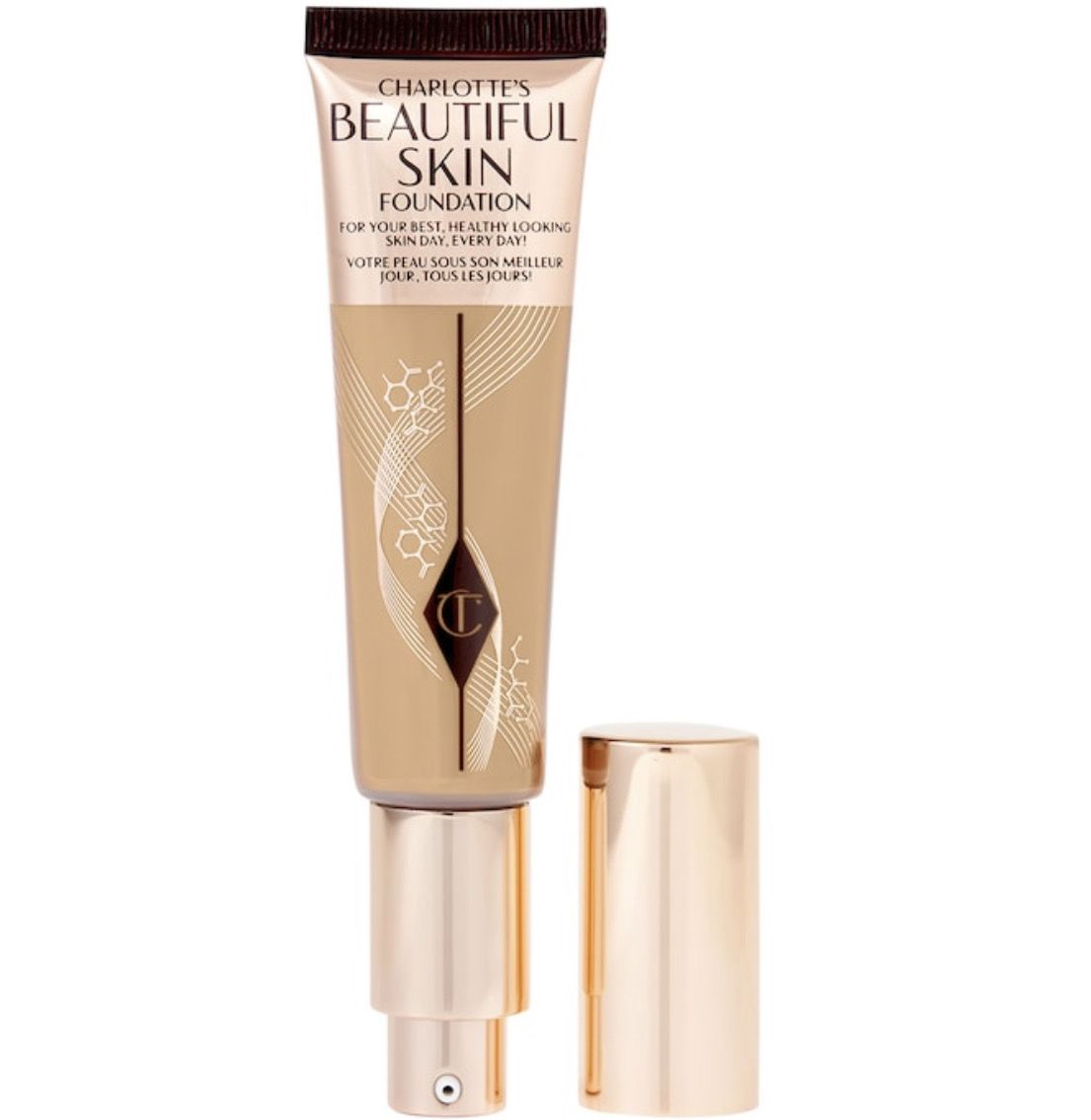Charlotte Tilbury - Beautiful Skin Medium Coverage Liquid Foundation with Hyaluronic Acid | 6 Neutral - fair medium with neutral undertones