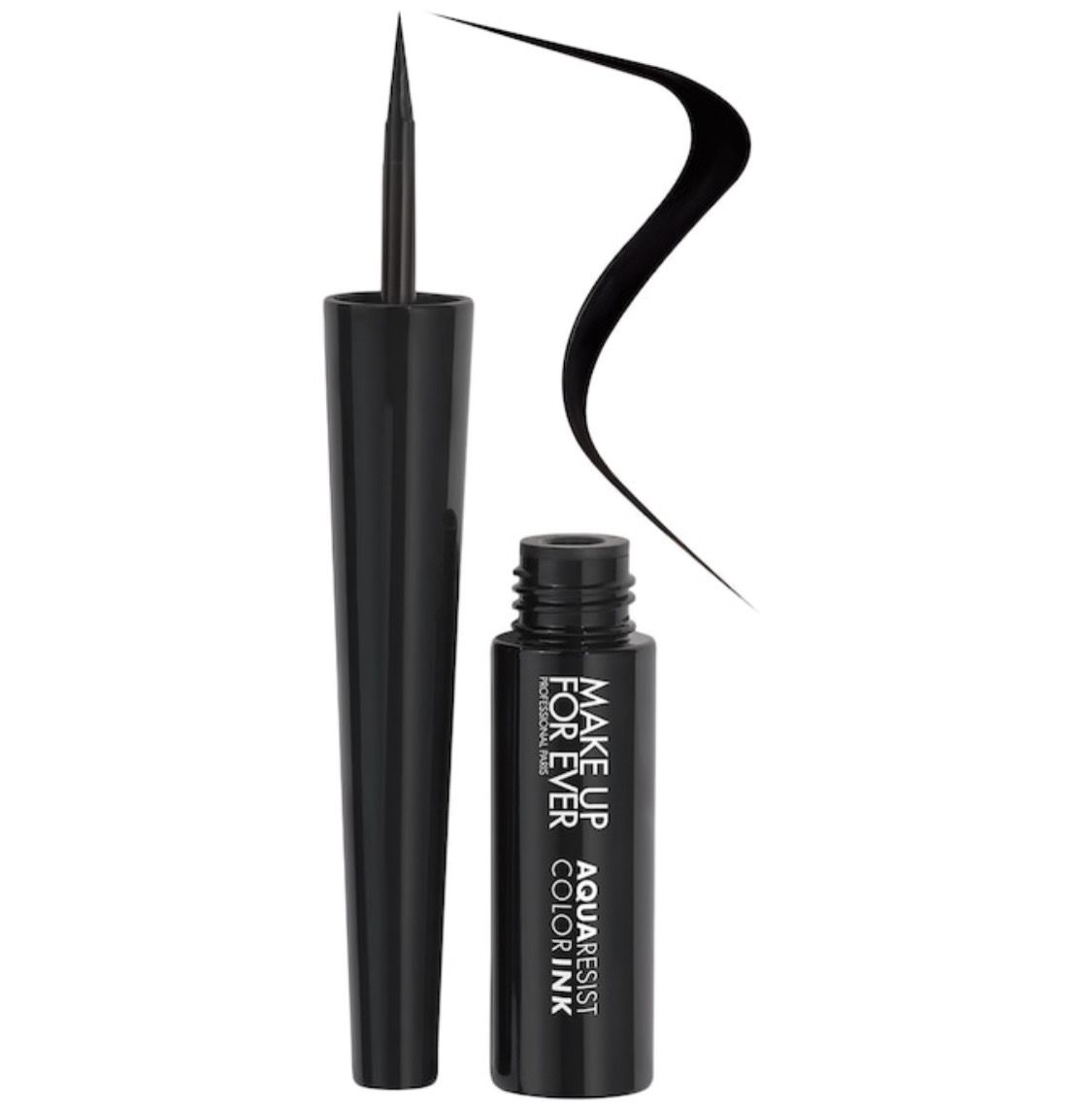 Make Up For Ever - Aqua Resist Color Ink 24HR Waterproof Liquid Eyeliner | 1 Matte Charcoal