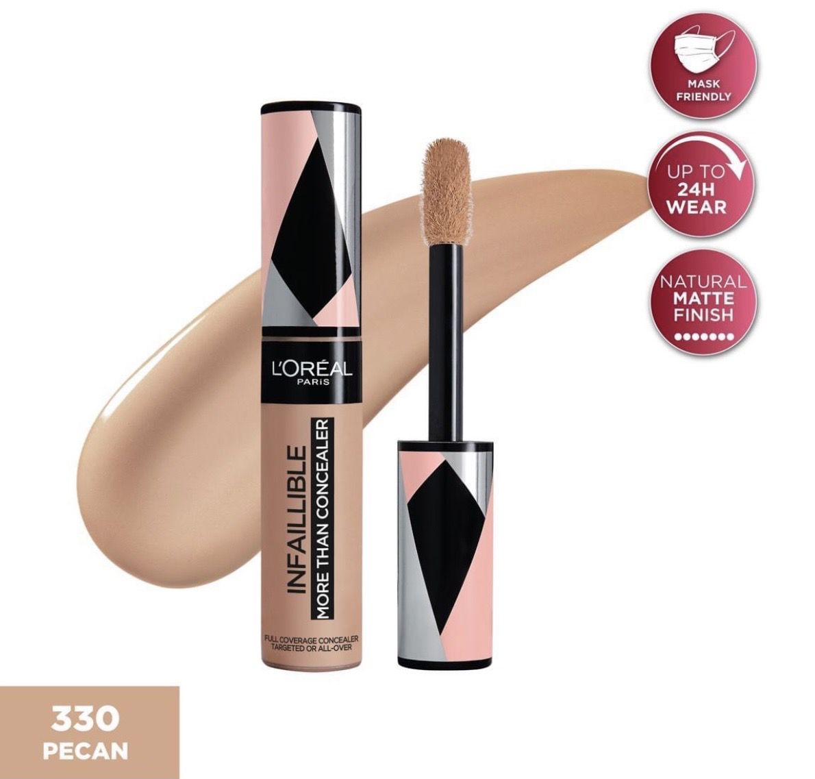 L&#39;ORÉAL PARIS - Infallible Full-Wear Concealer Waterproof Full Coverage | 330 Pecan