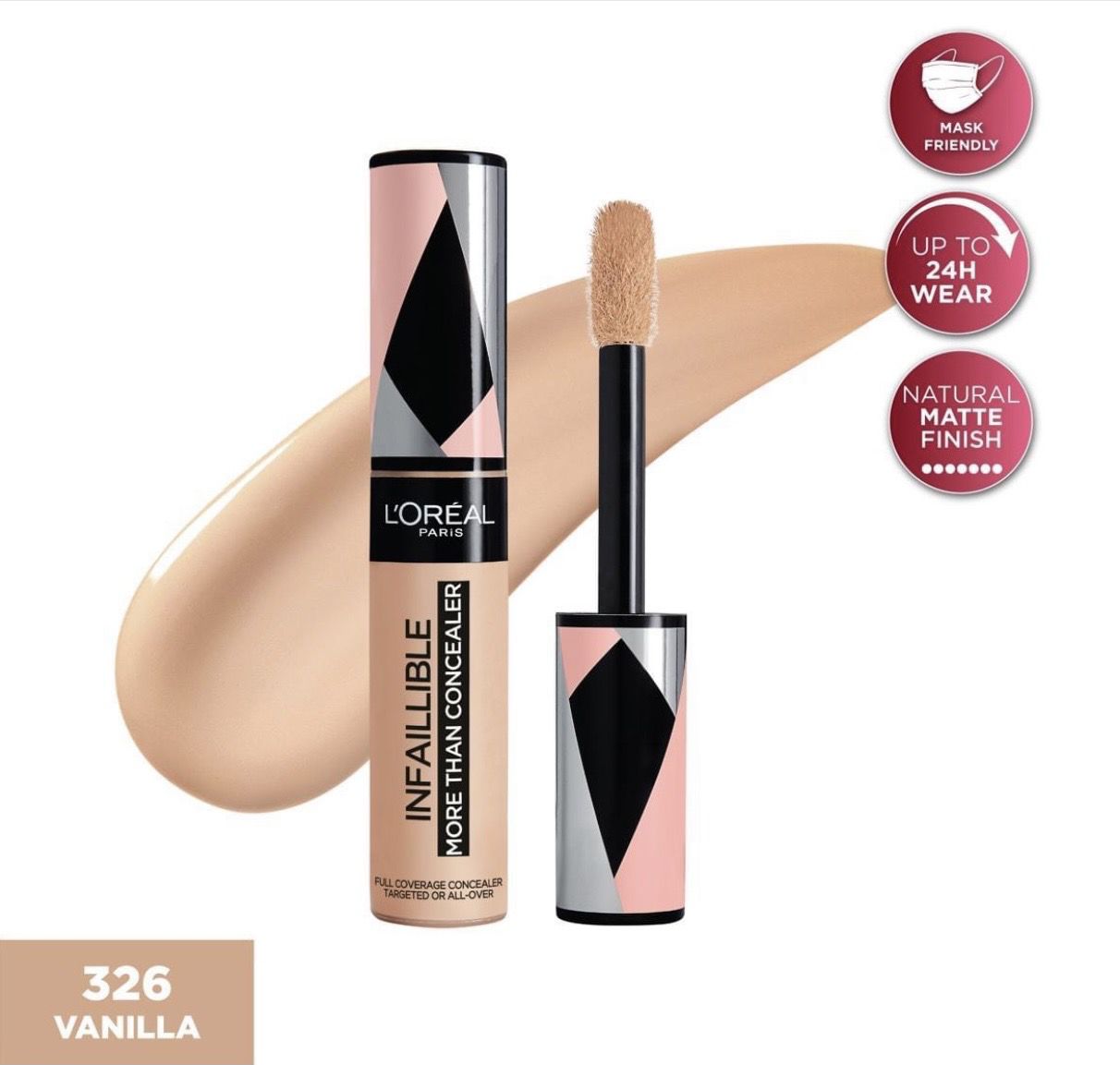 L&#39;ORÉAL PARIS - Infallible Full-Wear Concealer Waterproof Full Coverage | 326 Vanilla