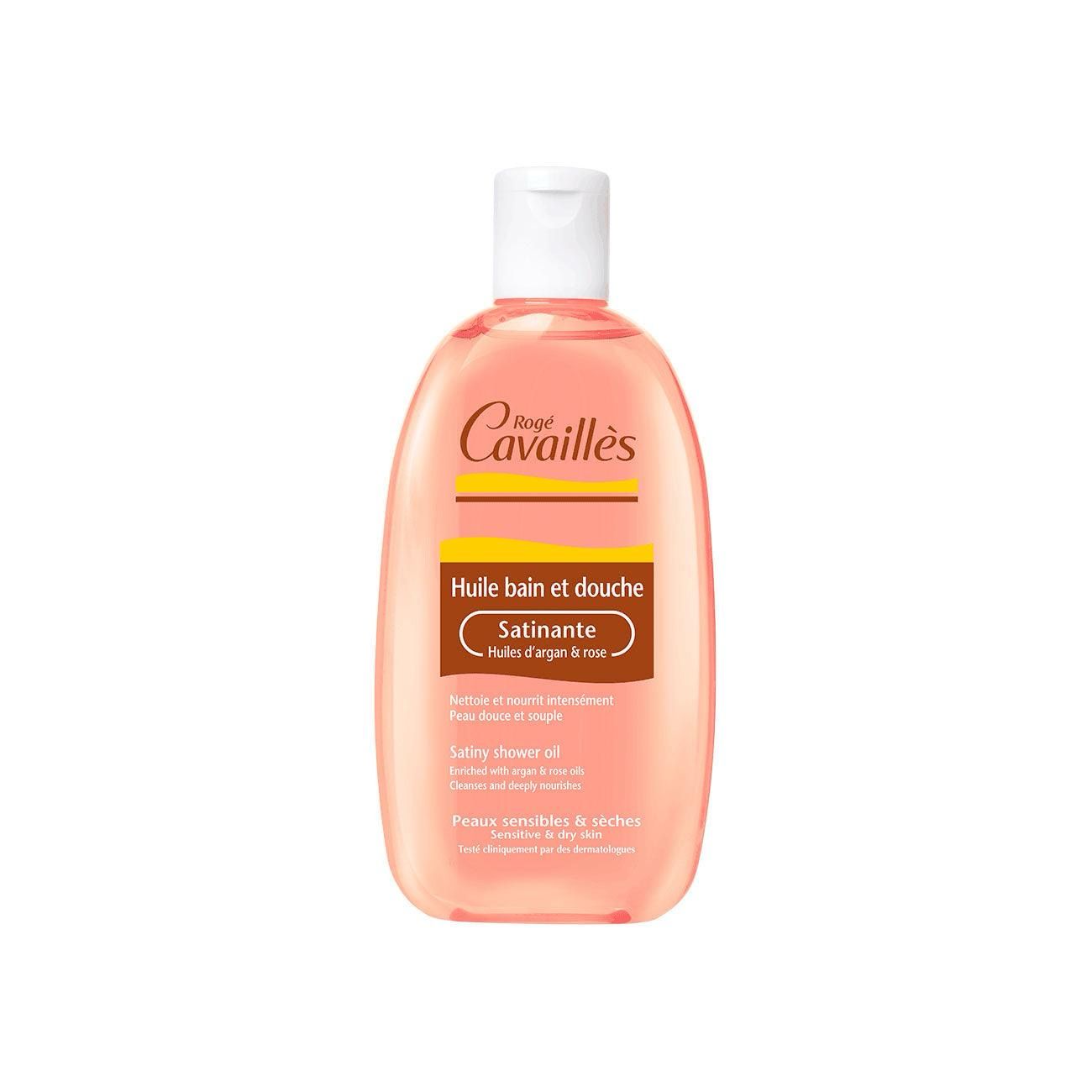 ROGE CAVAILLES - Satiny Shower Oil Enriched with Argan &amp; Rose Oils | 250 mL