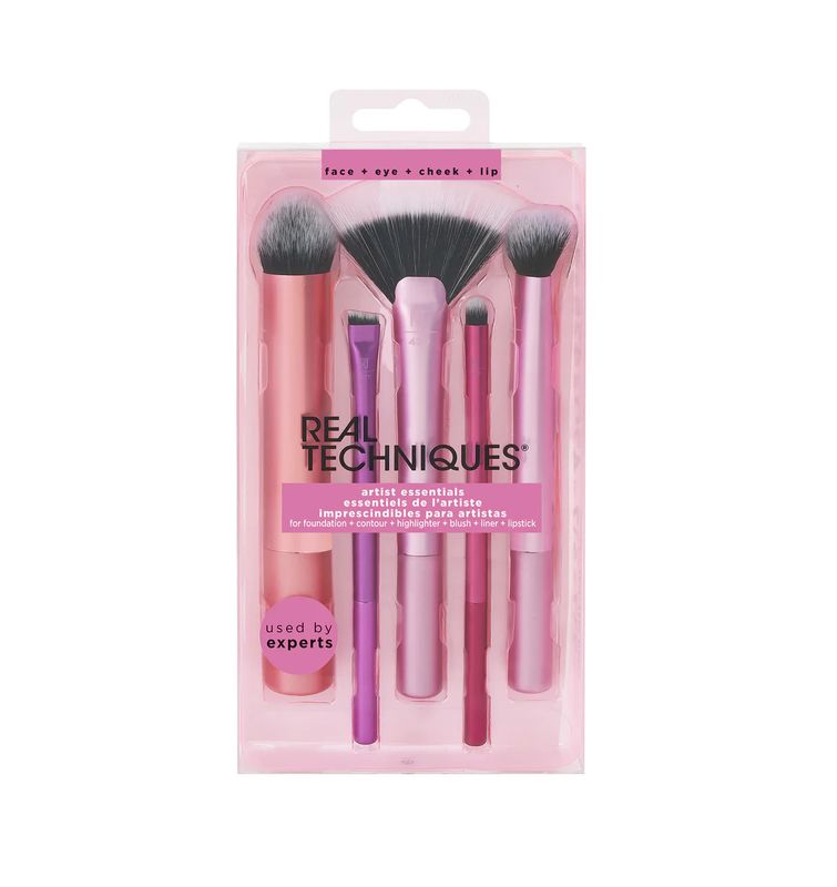 Real Techniques - Artist Essentials Set | Face + Eye + Cheek + Lip
