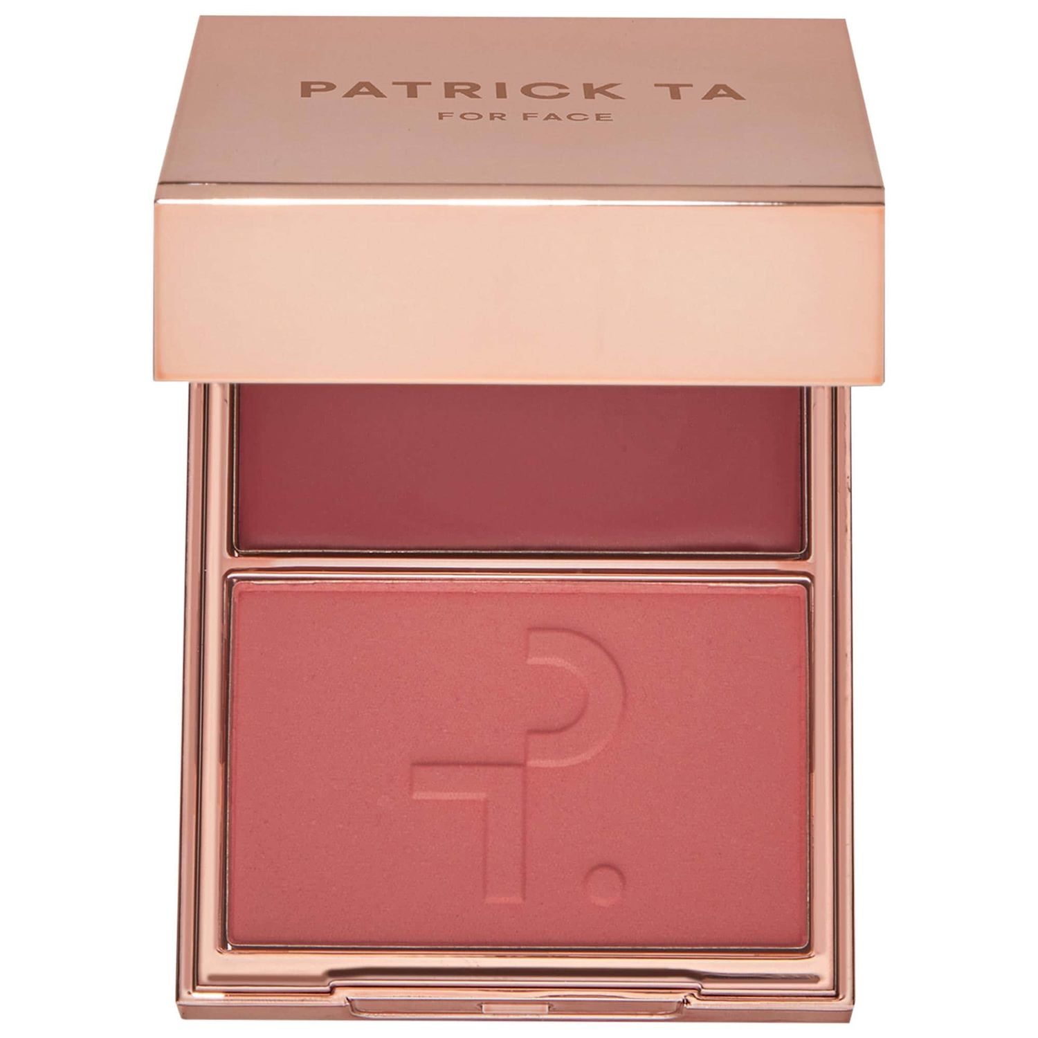 Patrick Ta - Major Headlines - Double-Take Creme &amp; Powder Blush Duo | She&#39;s Flushed (soft peachy pink)