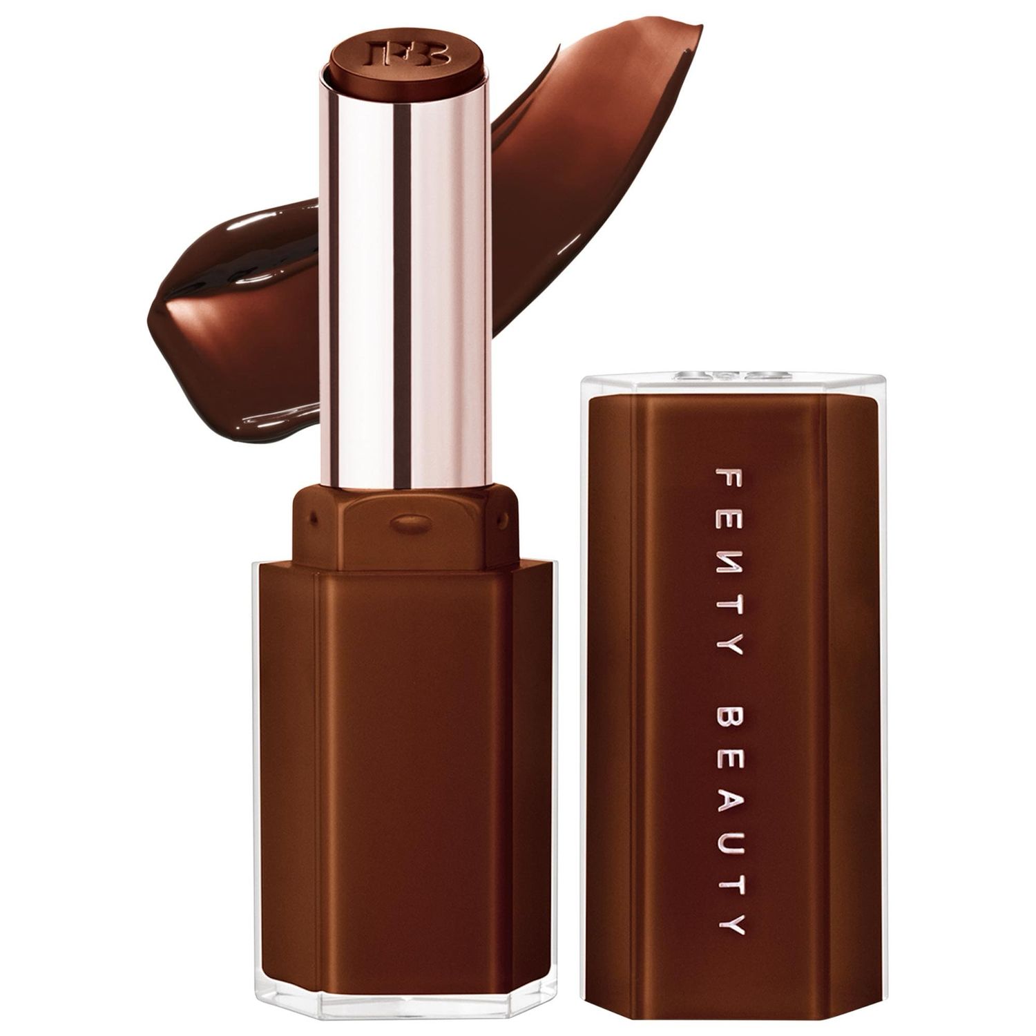 Fenty Beauty - Gloss Bomb Stix High Shine Gloss Stick | Hot Chocolit - rich brown