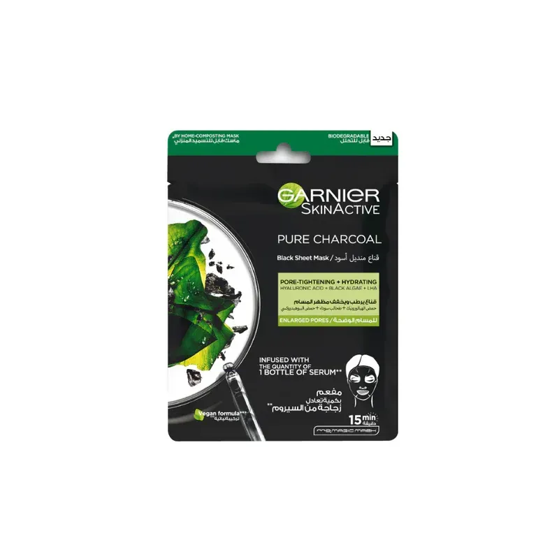 Garnier - Pure Charcoal Black Sheet Mask