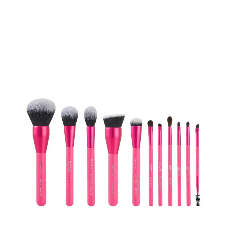 ROYAL COSMETICS - Hot Pink RENEWED-11 piece brush set