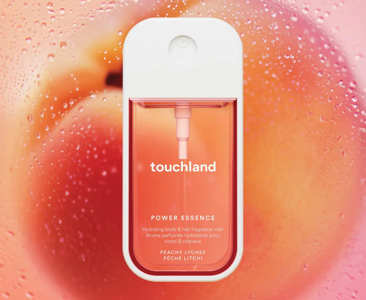 TOUCHLAND - Power Essence Body &amp; Hair Fragrance Mist | Peachy Lychee