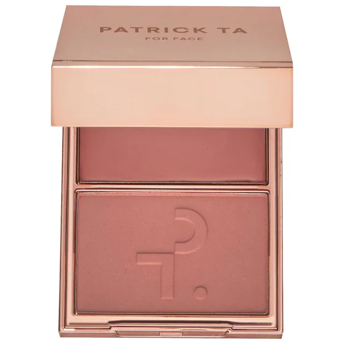 Patrick Ta - Major Headlines - Double-Take Creme &amp; Powder Blush Duo | She's Seductive - warm mauve rose