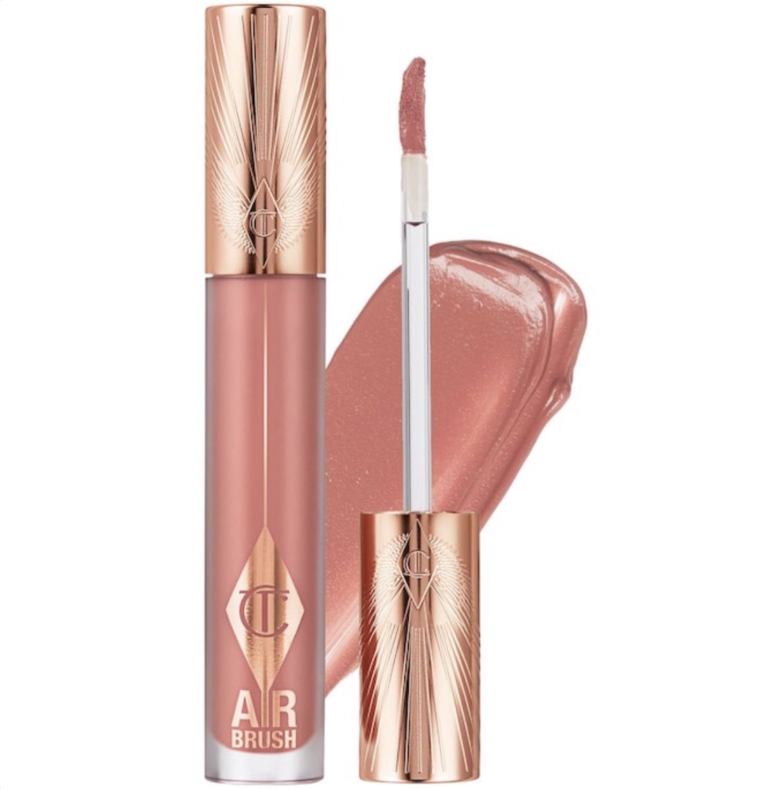 Charlotte Tilbury - Airbrush Flawless Matte Lip Blur Liquid Lipstick | Pillow Talk Blur - pink nude