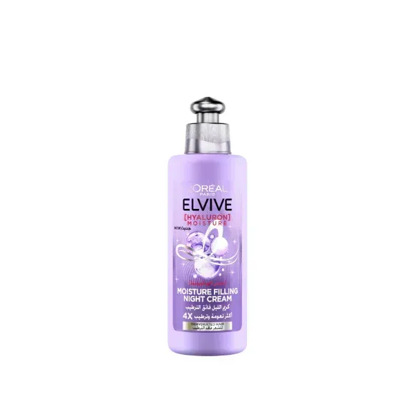 L'ORÉAL PARIS ELVIVE - Hyaluron Moisture Filling Night Cream For Dehydrated Hair For 4x More Hydrated Hair | 200 mL