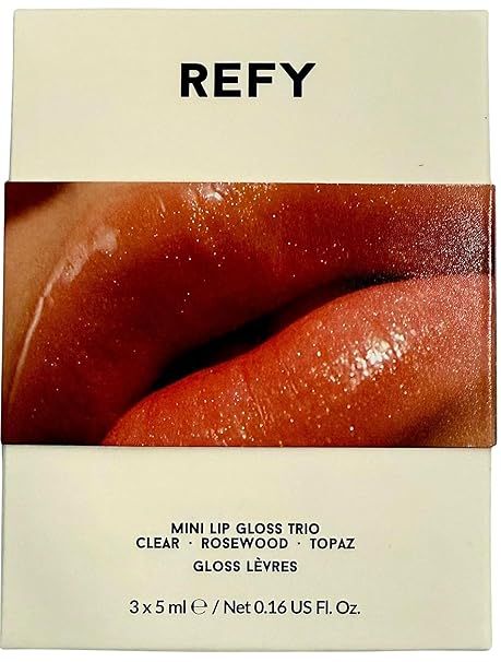REFY - Mini Lip Gloss Trio | Clear - Rosewood - Topaz