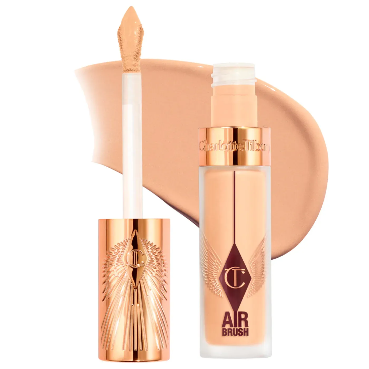 Charlotte Tilbury - Airbrush Flawless Crease-Proof Long-Wear Blur Concealer with Hyaluronic Acid | 5.5 Medium - Medium with neutral warm undertones