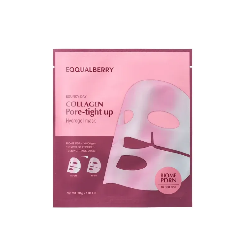 EQQUALBERRY - Collagen Pore-Tight Up Hydrogel Mask - Pack of 4 masks