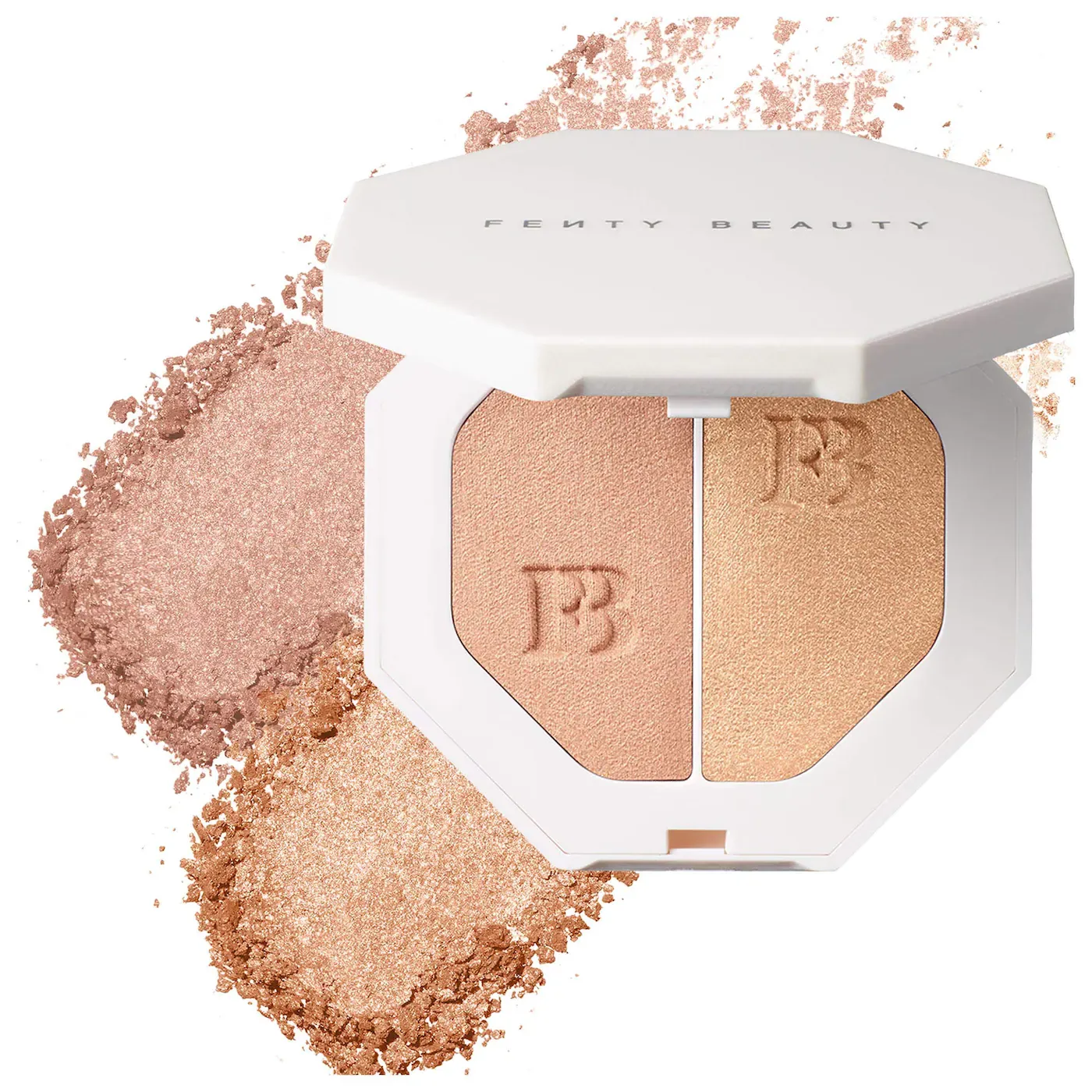 Fenty Beauty by Rihanna - Killawatt Freestyle Highlighter | Mean Money/Hu$tla Baby - soft champagne sheen / supercharged peachy champagne shimmer